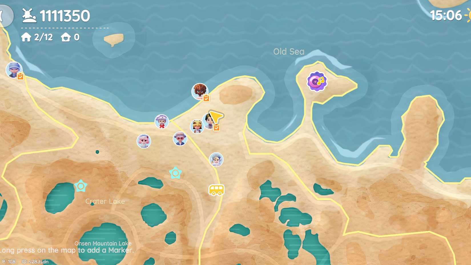 Heartopia Onsen Area Snowman Bubble Location