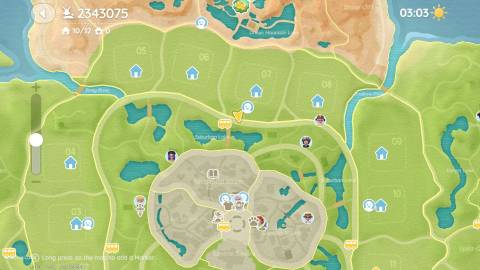 The location of Oak Oak on Heartopia's map on February 4th, 2026