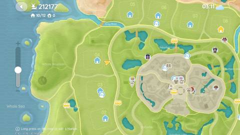 The location of Oak Oak on Heartopia's map on February 1st, 2026