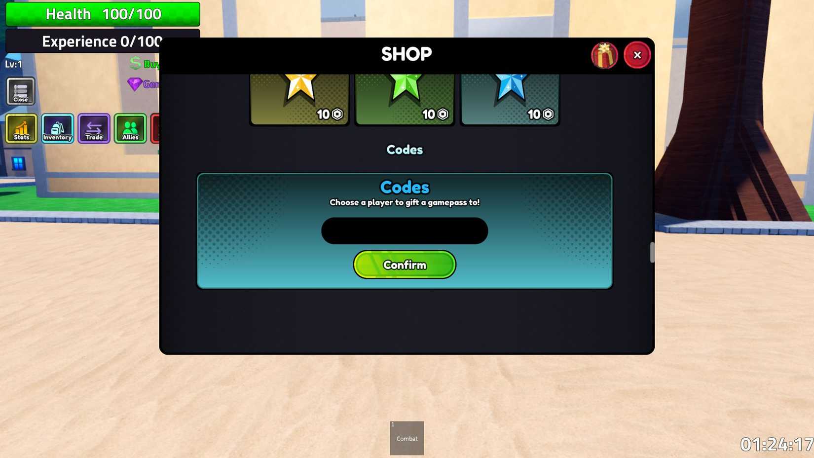 The Heaven Piece code tab