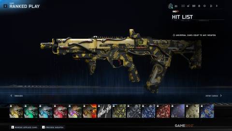 ​​​​​​​Hit List (Weapon Camo) - Warzone Ranked Play