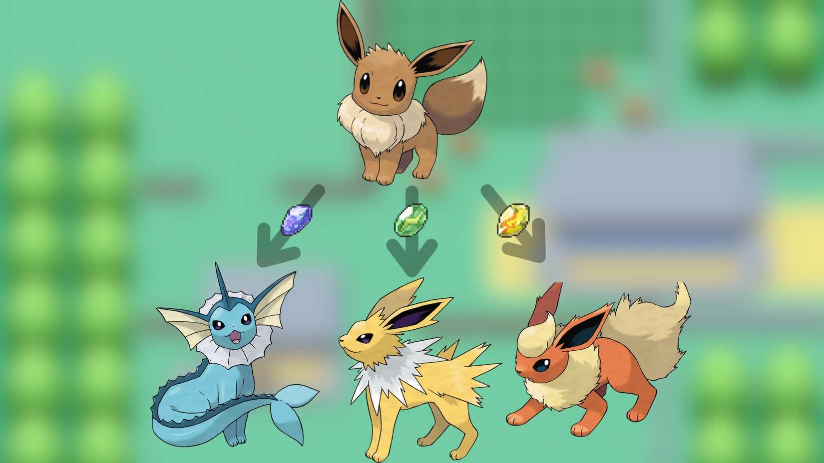 How To Evolve Eve In Flareon Vaporeon Jolteon In Pokemon Fired Leafgreen