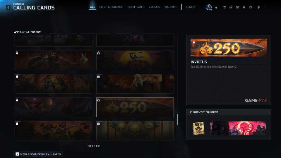 Invictus (Calling Card) - Warzone