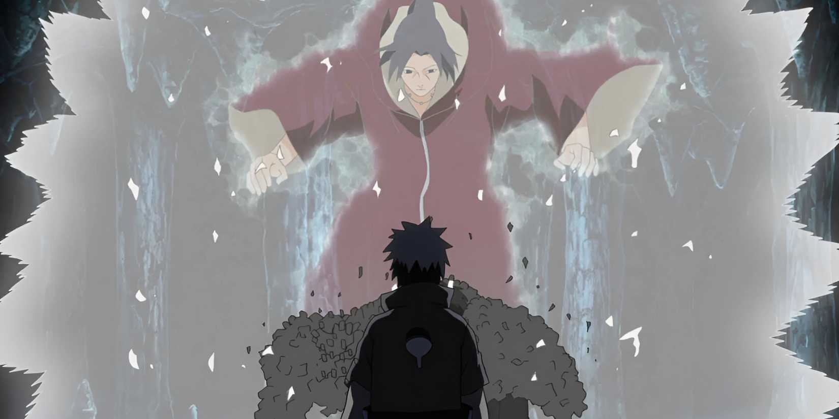 Image of Itachi Uchiha's soul ascending after Impure World Reincarnation in Naruto