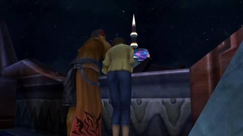 Jecht and his wife in Final Fantasy 10