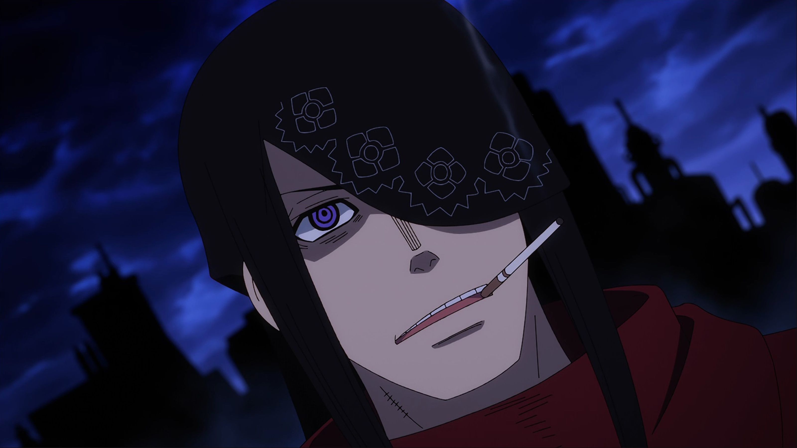 Joker looks serious in dark lighting.