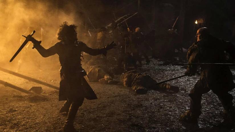 Jon Snow vs Styr in the Battle of Castle Black