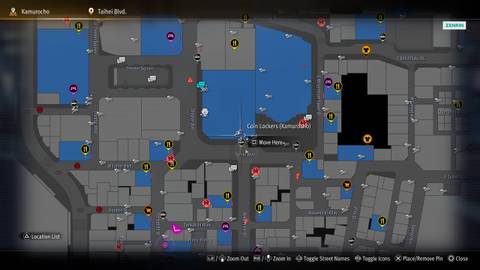 kamurocho coin lockers location