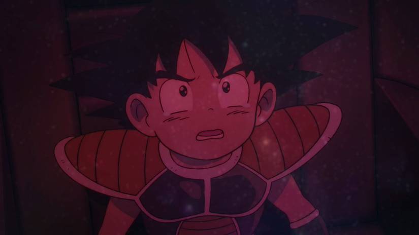 Kid Goku in Dragon Ball Super Broly's Saiyan Pod