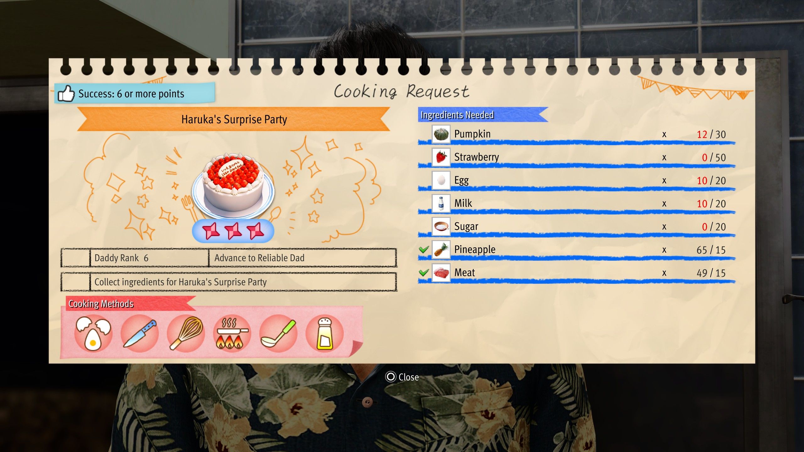 All Cooking Requests in Yakuza Kiwami 3