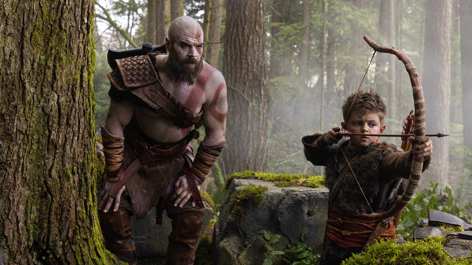 Kratos and Atreus in God of War show
