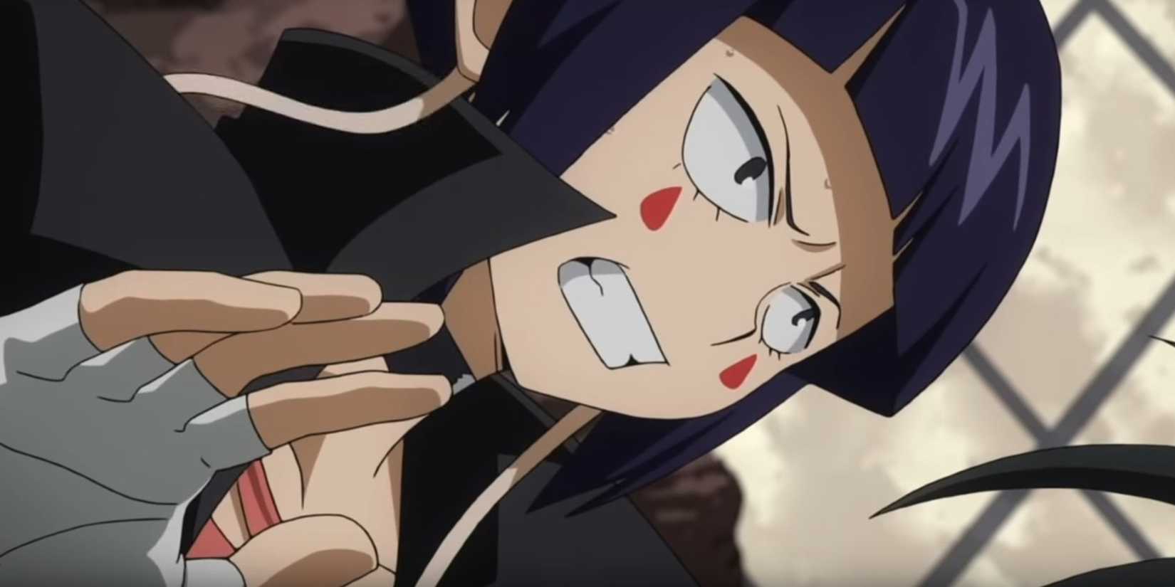 Kyoka Jiro bares his teeth in battle.