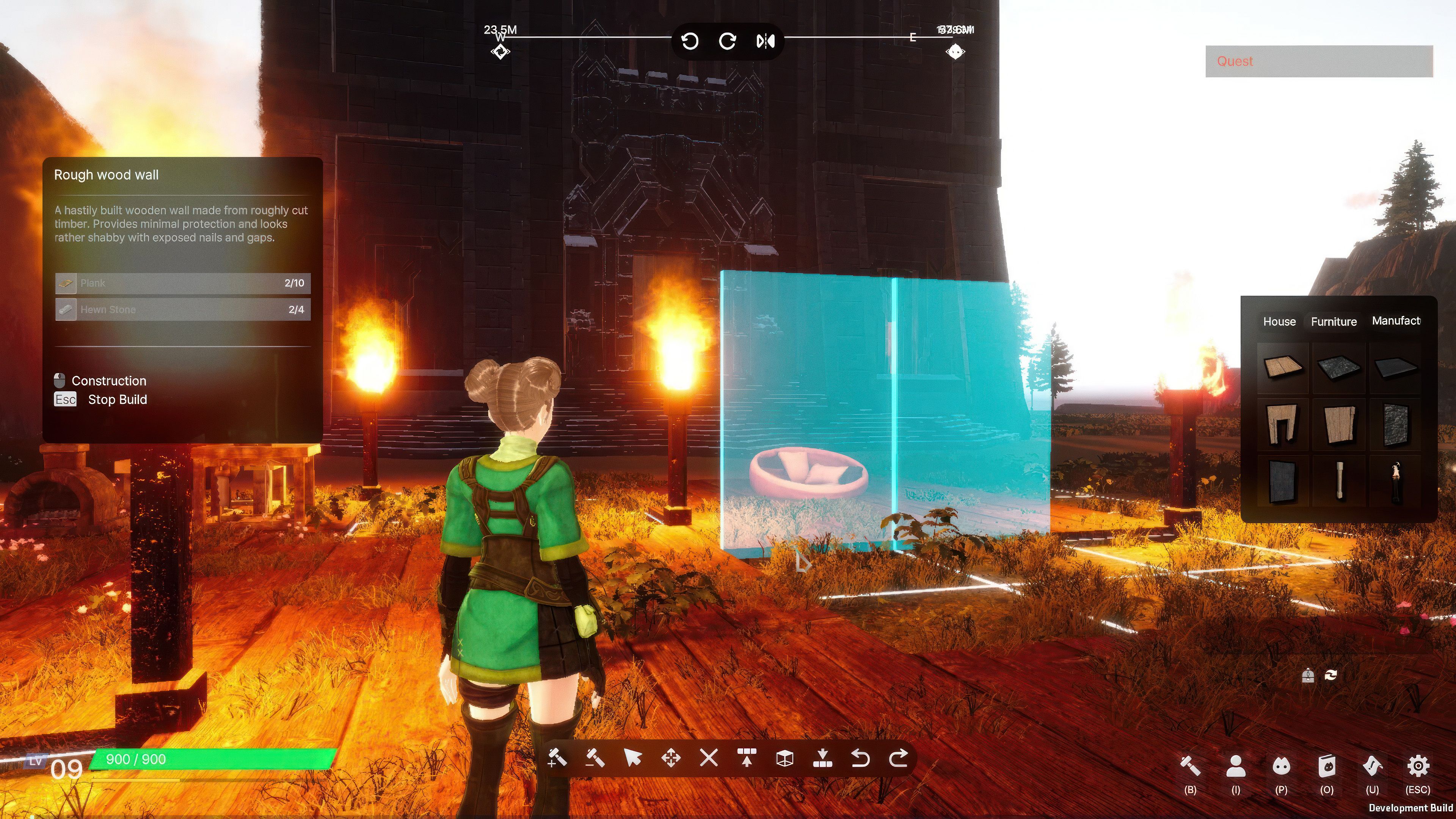 Tampilan markas dan pertarungan di Layer Land