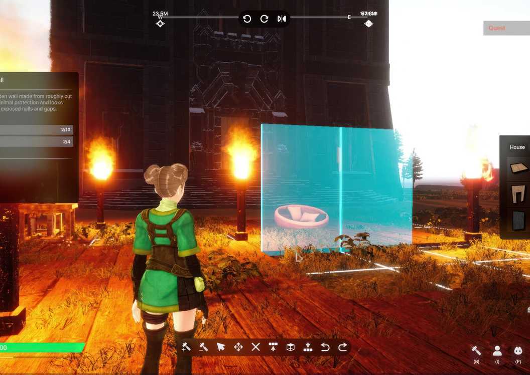 Tampilan markas dan pertarungan di Layer Land