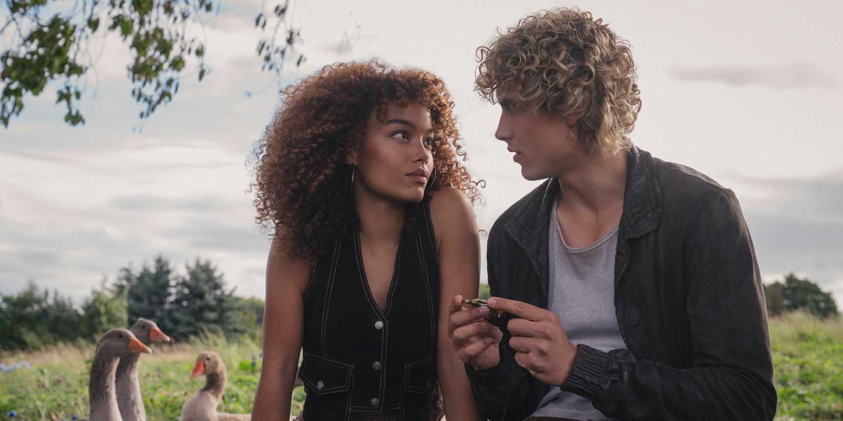 Lenore Dove and Haymitch in a promotional image for The Hunger Games: Sunrise on the Reaping