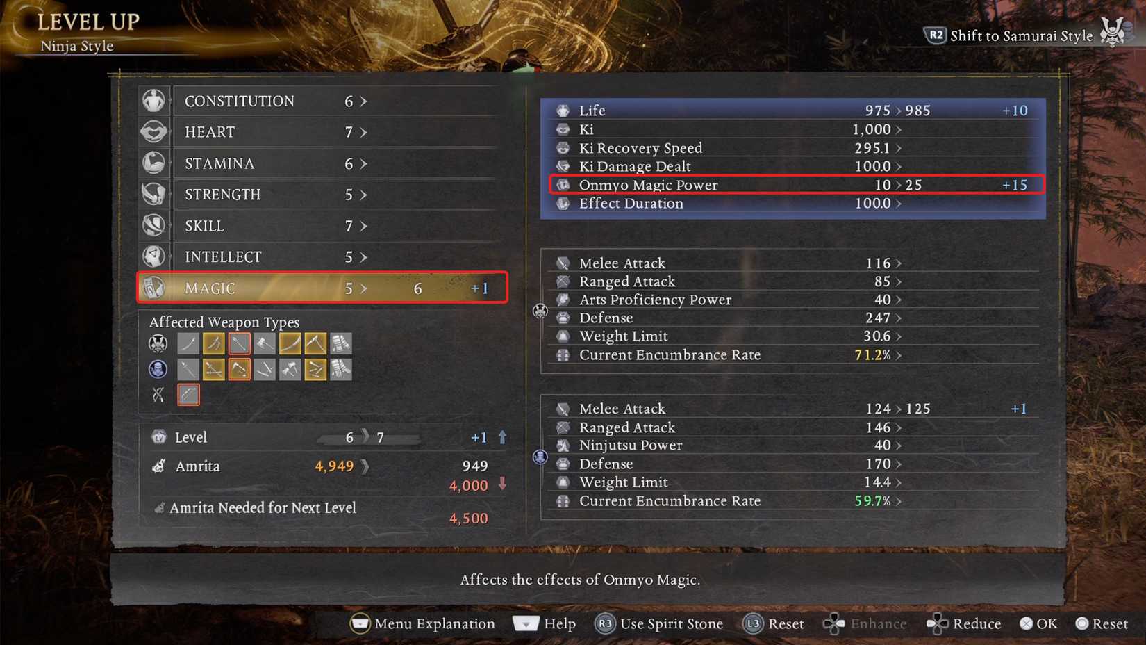 level up magic to strengthen yokai summons in nioh 3