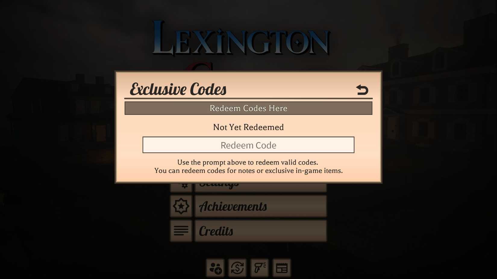Lexington & Concord the codes tab