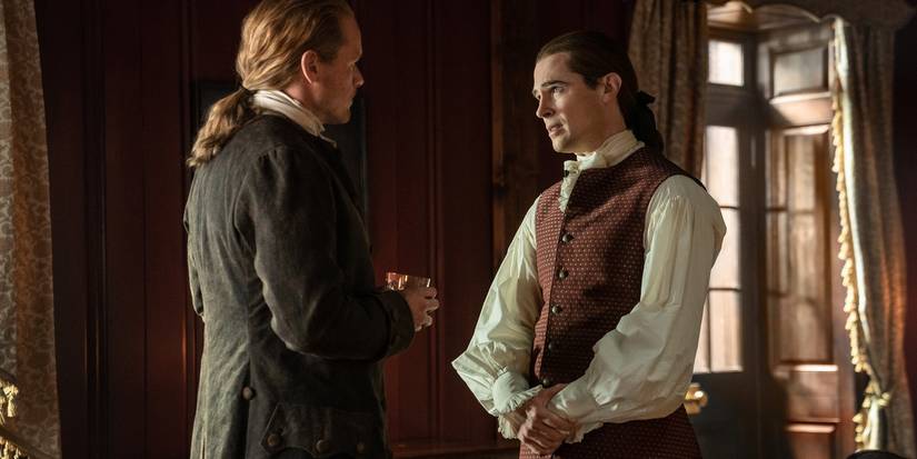 Lord John Grey dan Jamie Fraser berbicara di Outlander Season 7