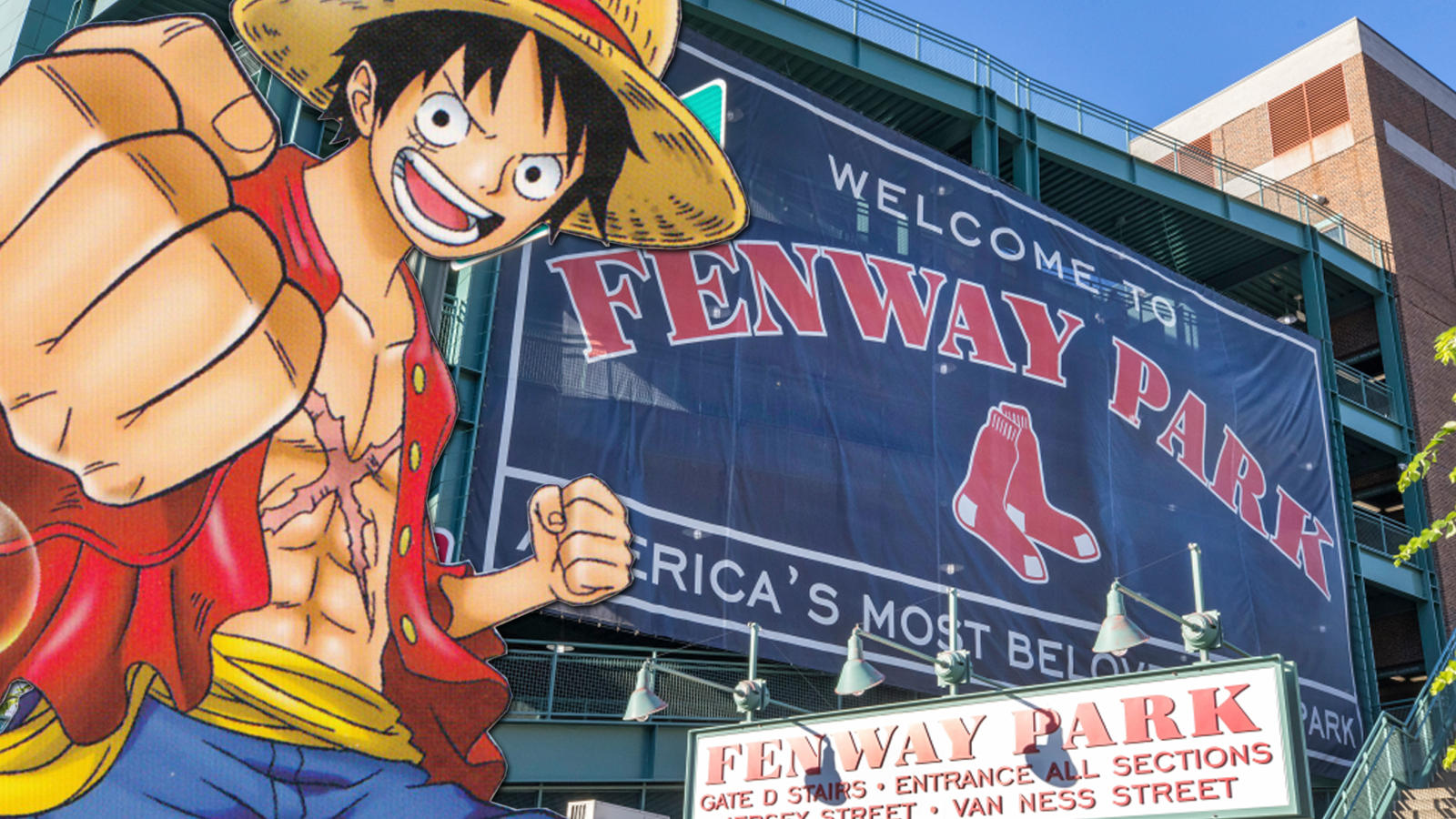 Luffy Abandons the Grand Line for Boston in New One Piece x Red Sox Collab