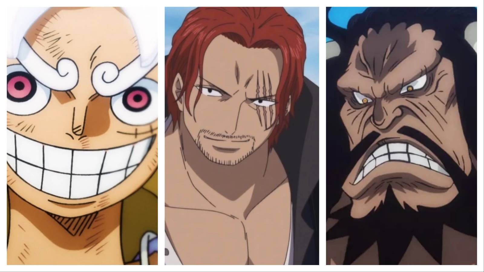 Luffy, Shanks, Kaido