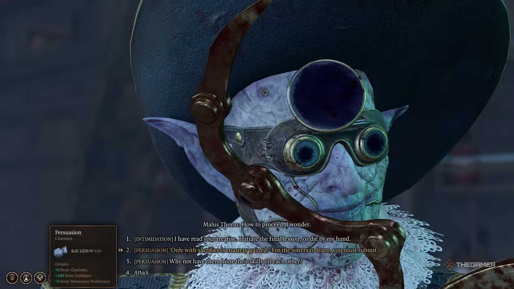 Malus Thorm Persuasion Check Baldur's Gate 3