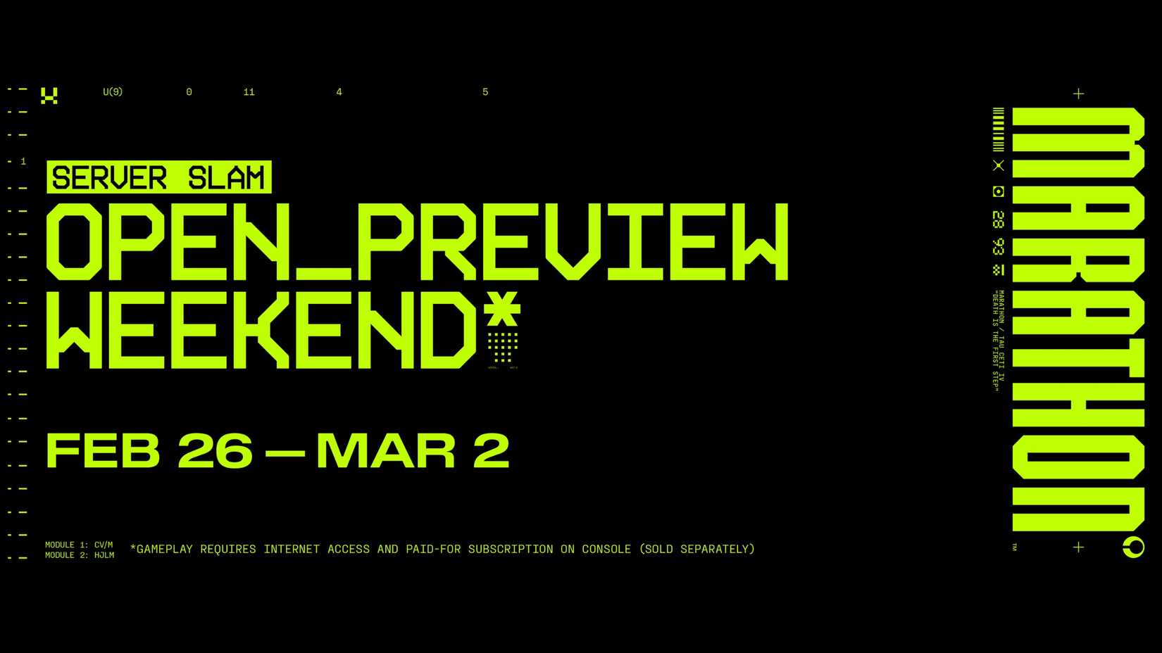 Marathon Server Slam Official Infographic