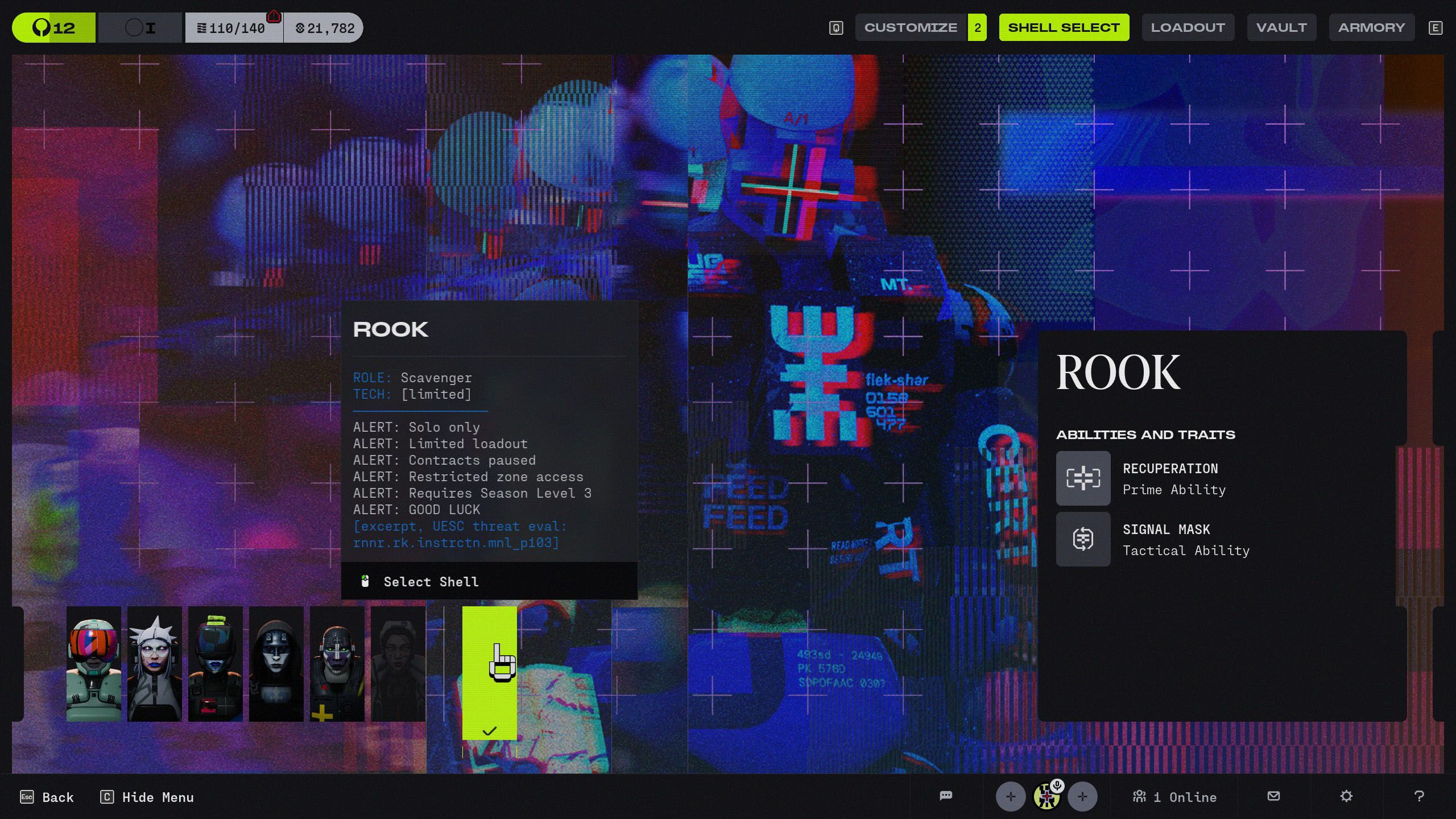 Marathon: Unlock & Play Rook Shell Guide
