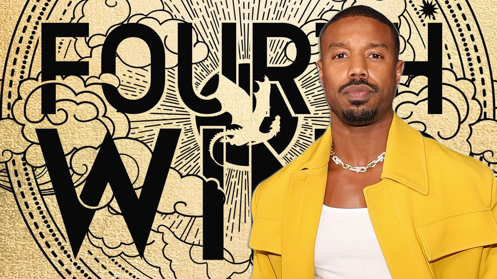 Michael B Jordan on the cover of The Fourth Wing