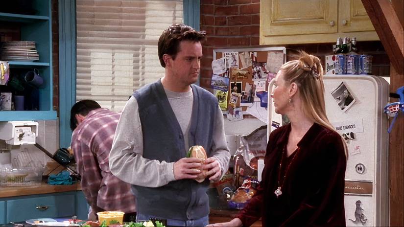 Joey Chandler and Phoebe in Friends.