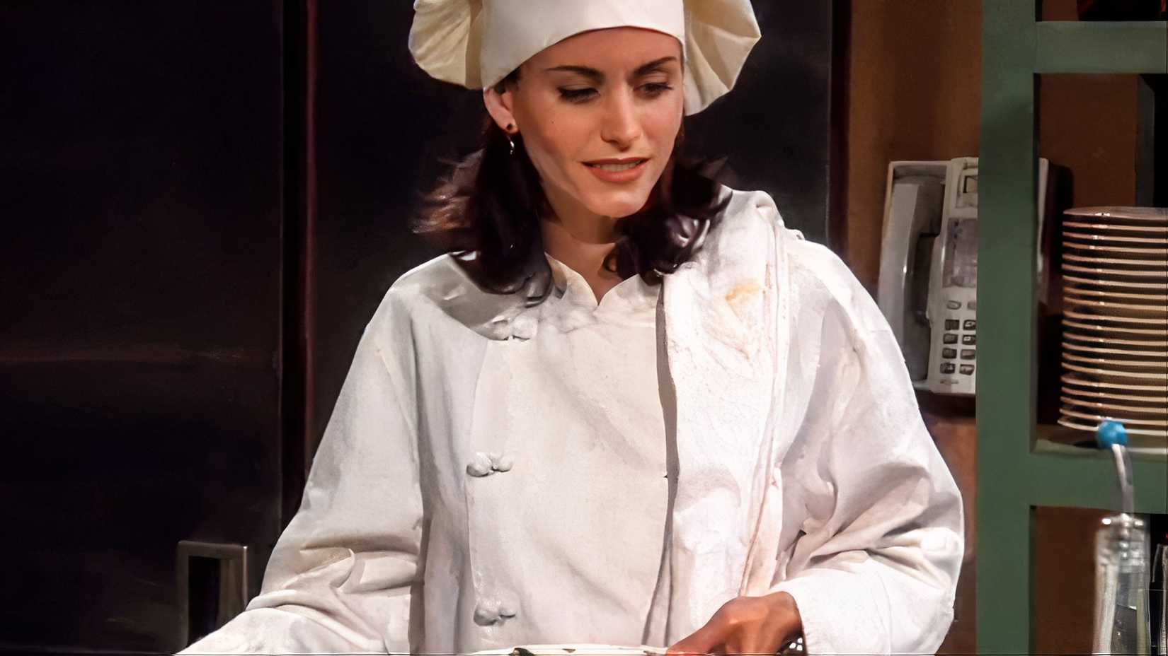 Monica at work in Friends.