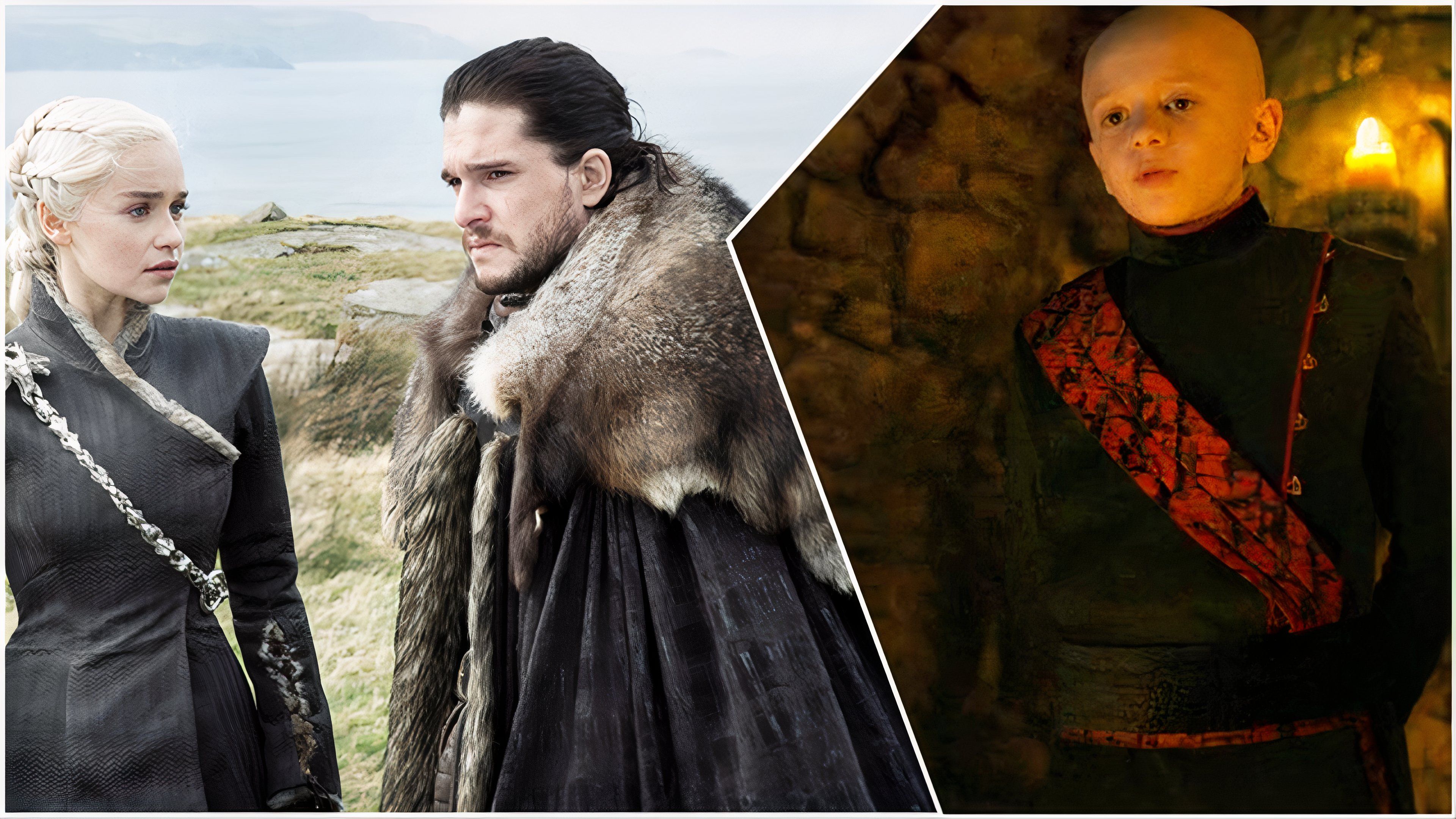 Daenerys Targaryen Jon Snow and Egg in Game of Thrones Universe.