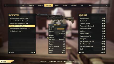 Modding a gun in Fallout 76 (2018)