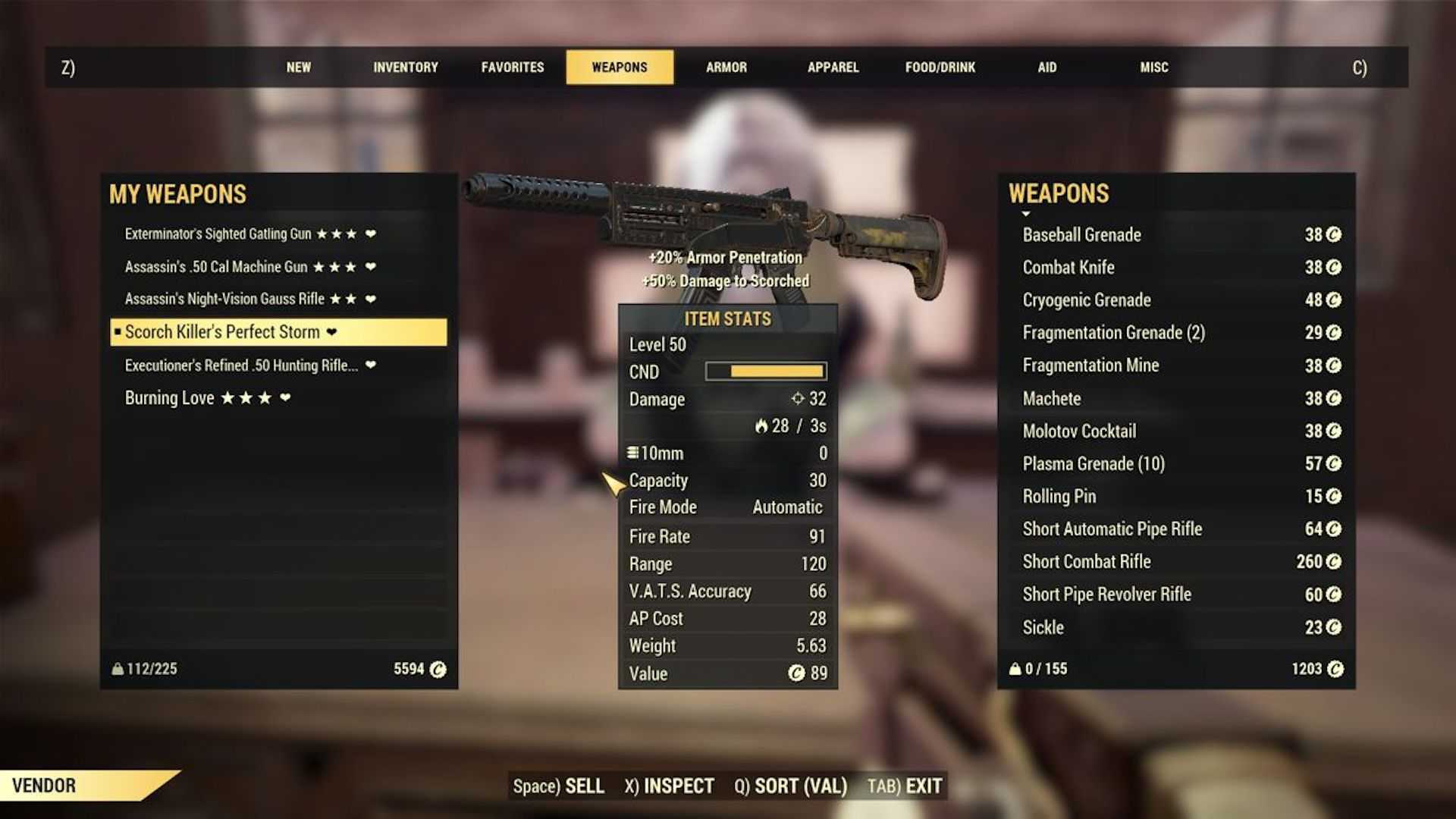 Modding a gun in Fallout 76 (2018)