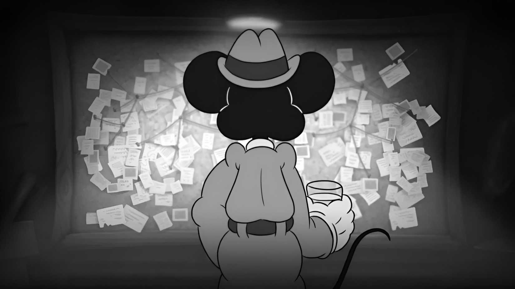 Mouse: P.I. for Hire protagonist standing with a glass in hand