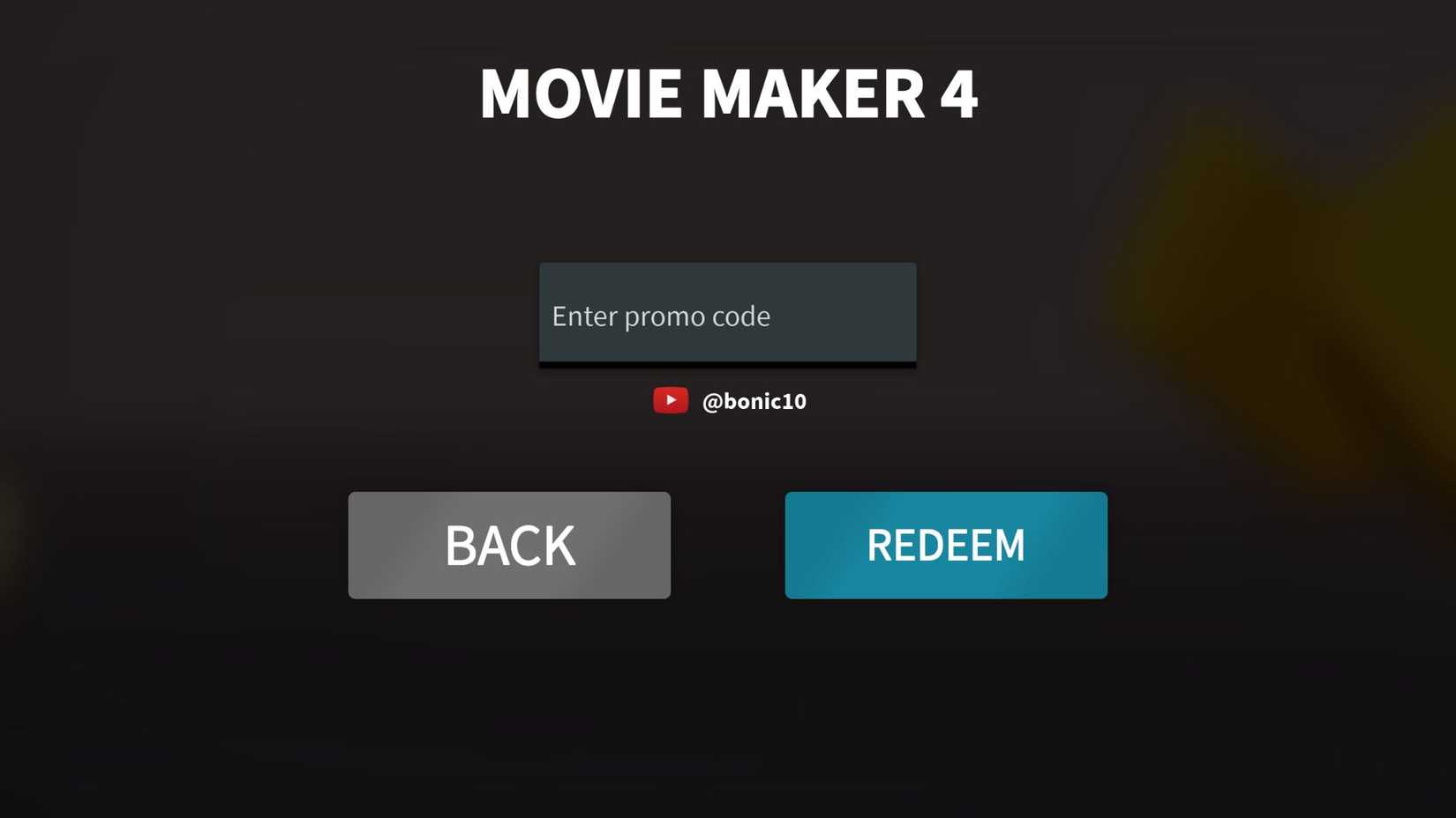 Movie Maker 4 on the codes tab
