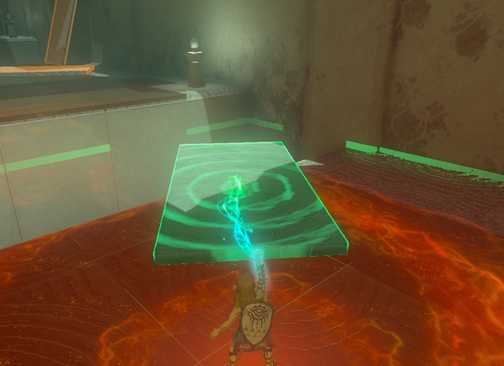 Moving a plank in The Legend of Zelda Tears of the Kingdom (2023)