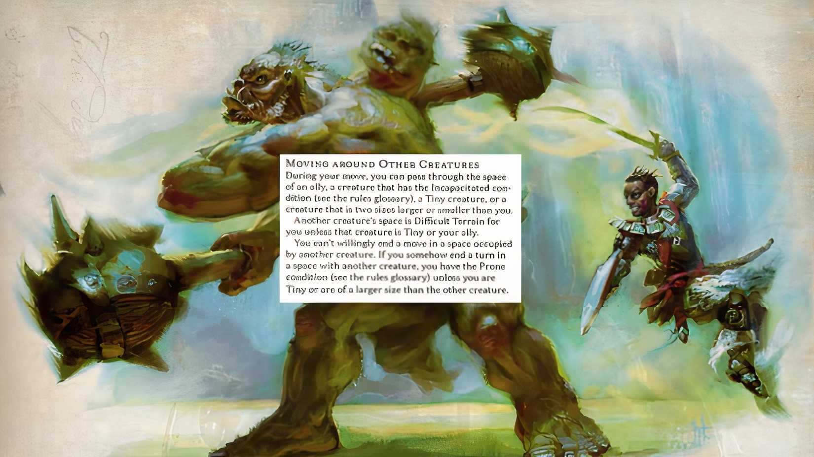 Moving around other creatures mechanic in Dungeons and Dragons