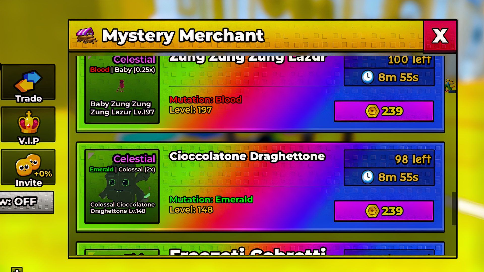 mystery merchant roblox escape tsunami for brainrots