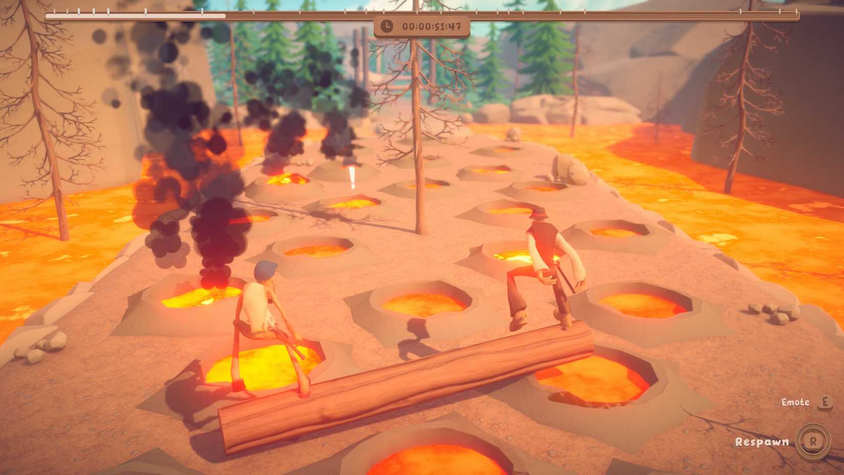 Log Riders Game New Co-Op Steam Game Looks Inspired By Games Like Chained Together