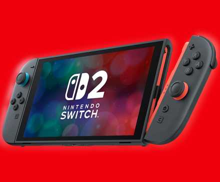 Nintendo Switch 2 red background faint glow composite