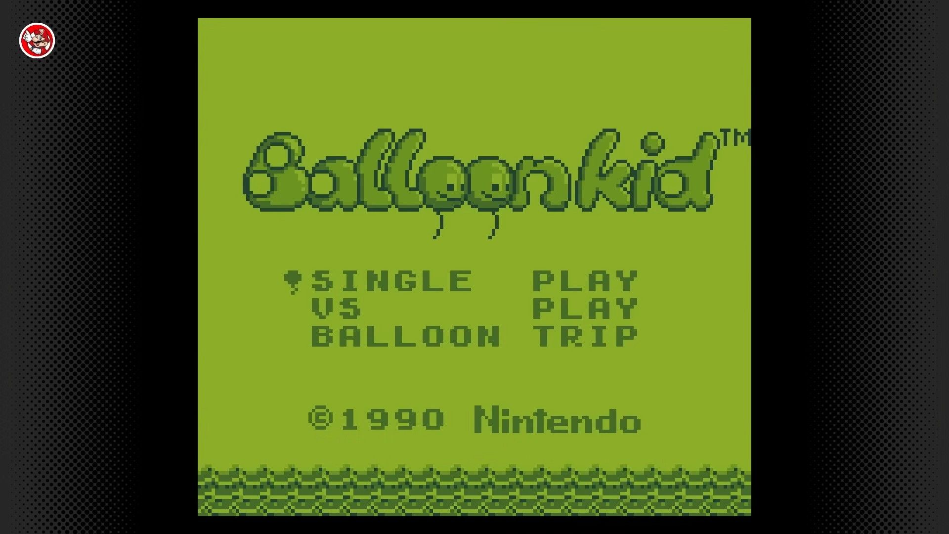Tangkapan layar gameplay Balloon Kid di Nintendo Switch Online Game Boy