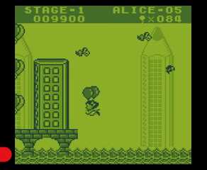 Karakter Alice di game Balloon Kid untuk Nintendo Switch Online