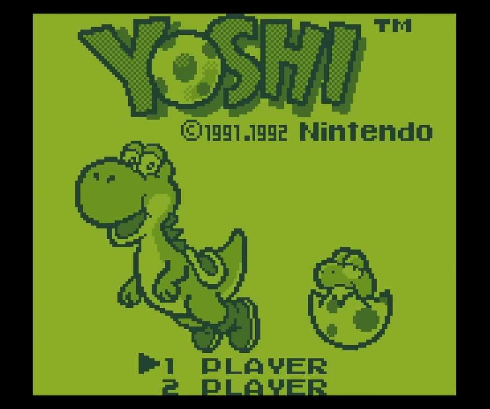 Tangkapan layar game Yoshi di Nintendo Switch Online Game Boy