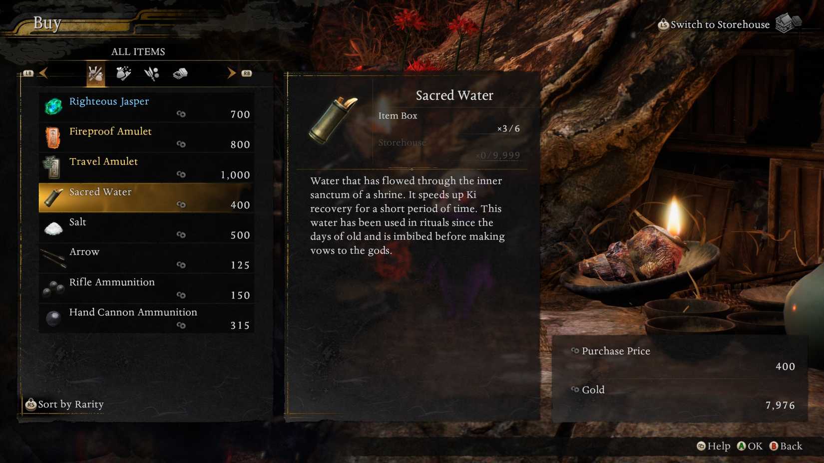 Nioh 3 Increase Ki Recovery Speed by Sacred Water