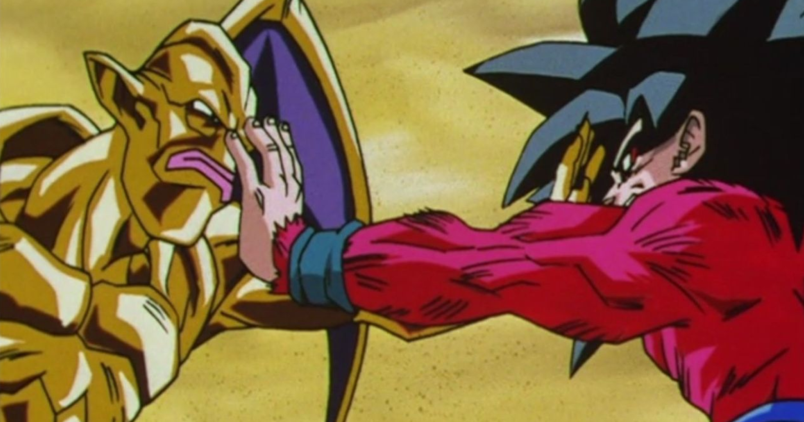 Nuovsa Shenron vs Super Saiyan 4 Goku in Dragon Ball GT