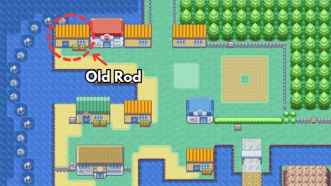 Old Rod location pokemon firered leafgreen