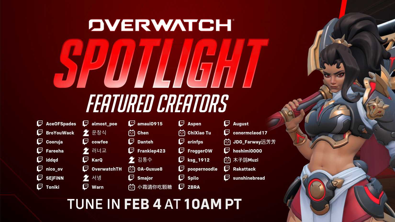 overwatch spotlight featured creators february 4
