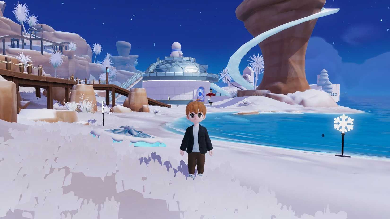 Penguin trough in Heartopia