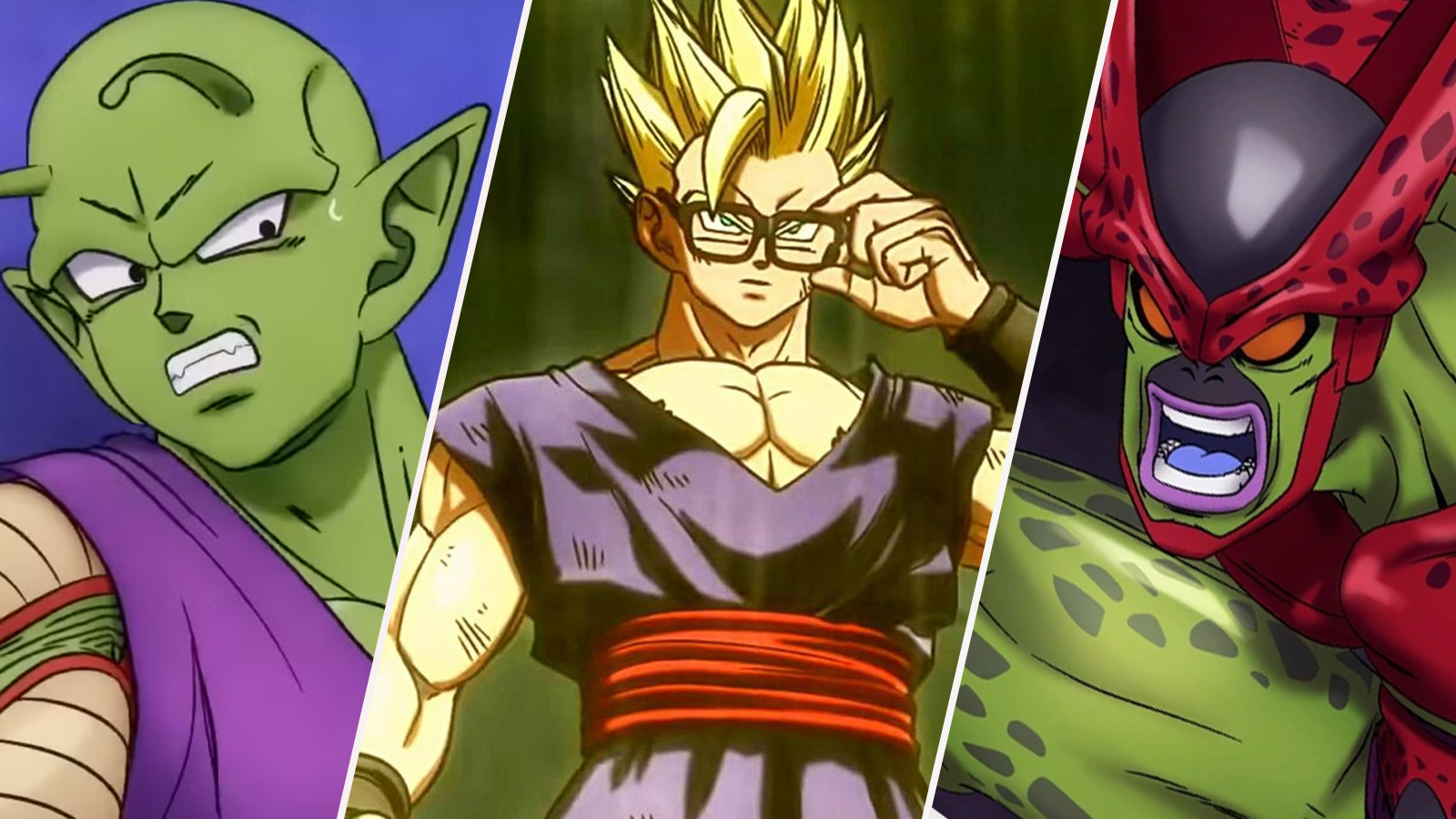 Piccolo, Super Saiyan Gohan, and Cell MAX in Dragon Ball Super Super Hero