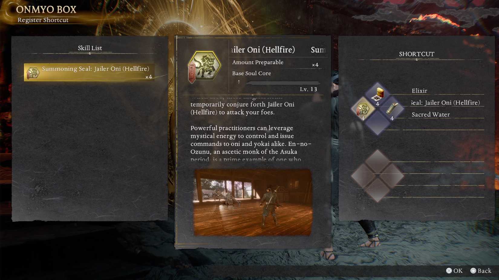 place the items on shortcut in nioh 3